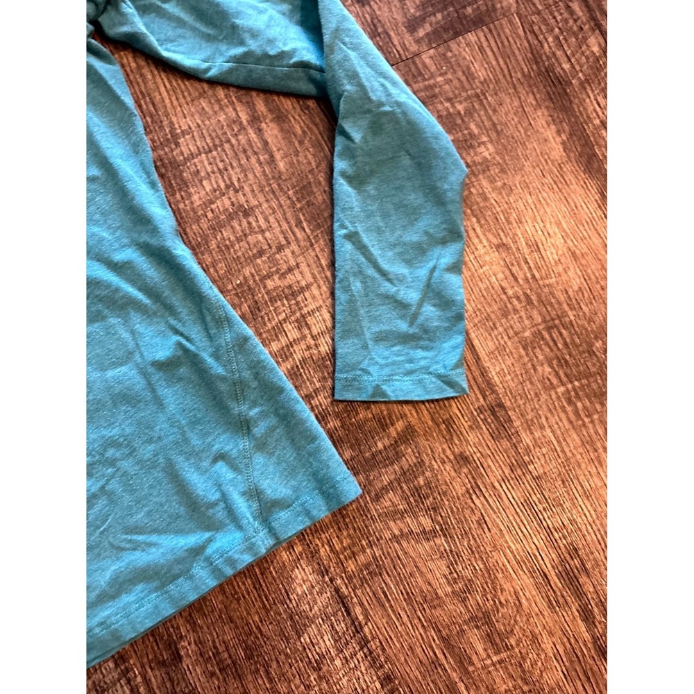 REI Shirt Womens XS Aqua Blue Cotton Classic Fitted Sleeve Performance Crewneck - Picture 6 of 9